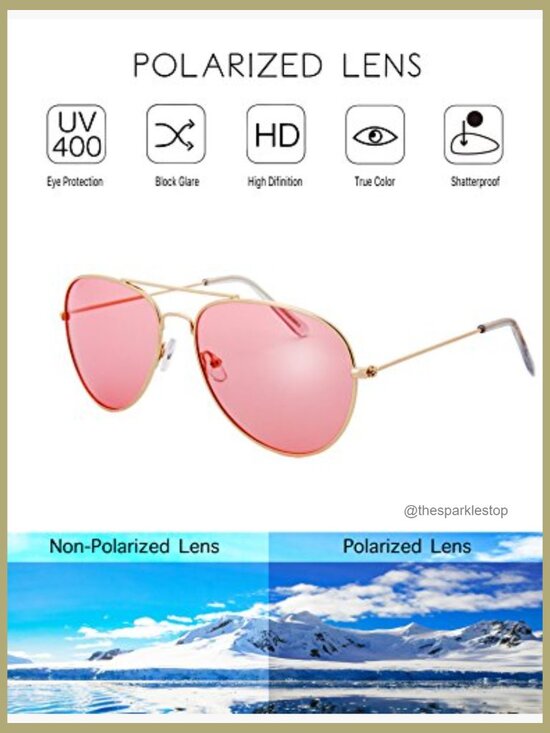 Metal Frame Polarized Aviator Sunglasses with Gift Box